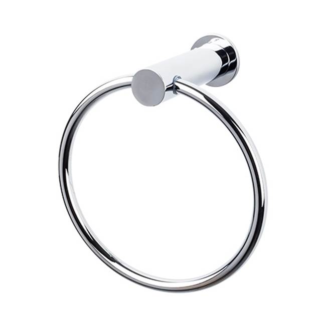 Top Knobs Hopewell Bath Ring  Polished Chrome