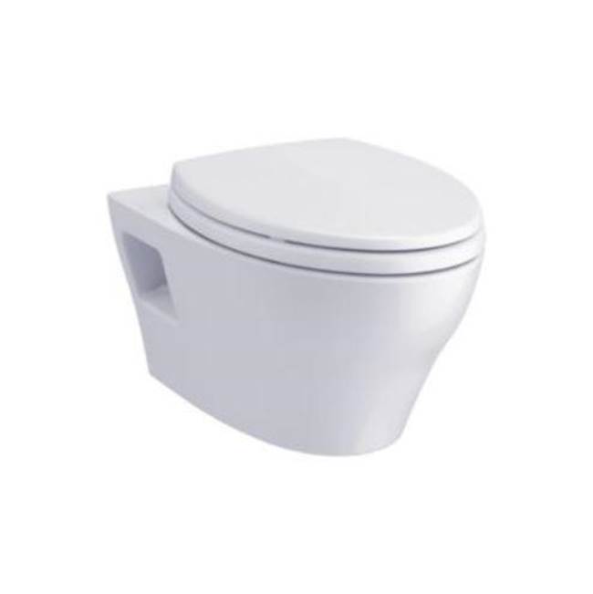 TOTO EP Wall-Hung Elongated Toilet and DuoFit® In-Wall 0.9 and 1.28 GPF Tank System with Copper Supply Line, White