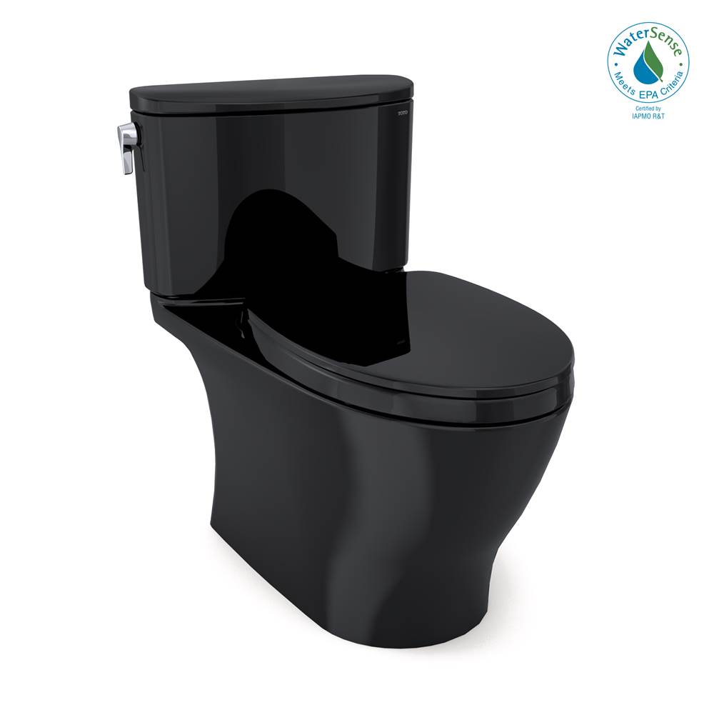 TOTO Toto® Nexus® Two-Piece Elongated 1.28 Gpf Universal Height Toilet With Ss124 Softclose Seat, Washlet+ Ready, Ebony