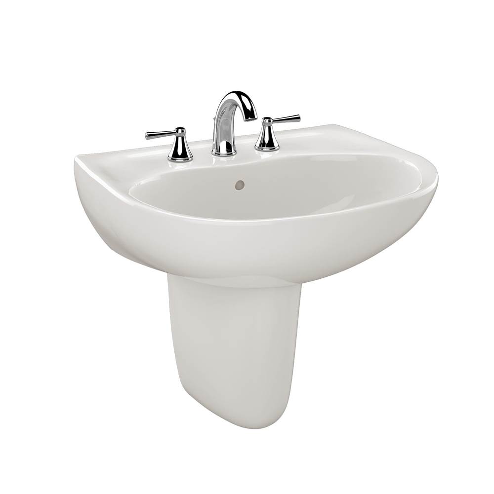 TOTO Toto® Supreme® Oval Wall-Mount Bathroom Sink With Cefiontect And Shroud For 8 Inch Center Faucets, Colonial White
