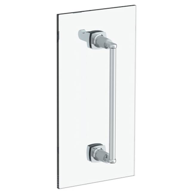 Watermark H-Line 24'' shower door pull with knob/ glass mount towel bar with hook