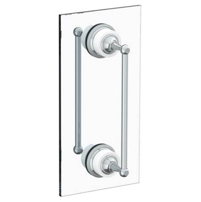 Watermark Venetian 12'' double shower door pull/ glass mount towel bar
