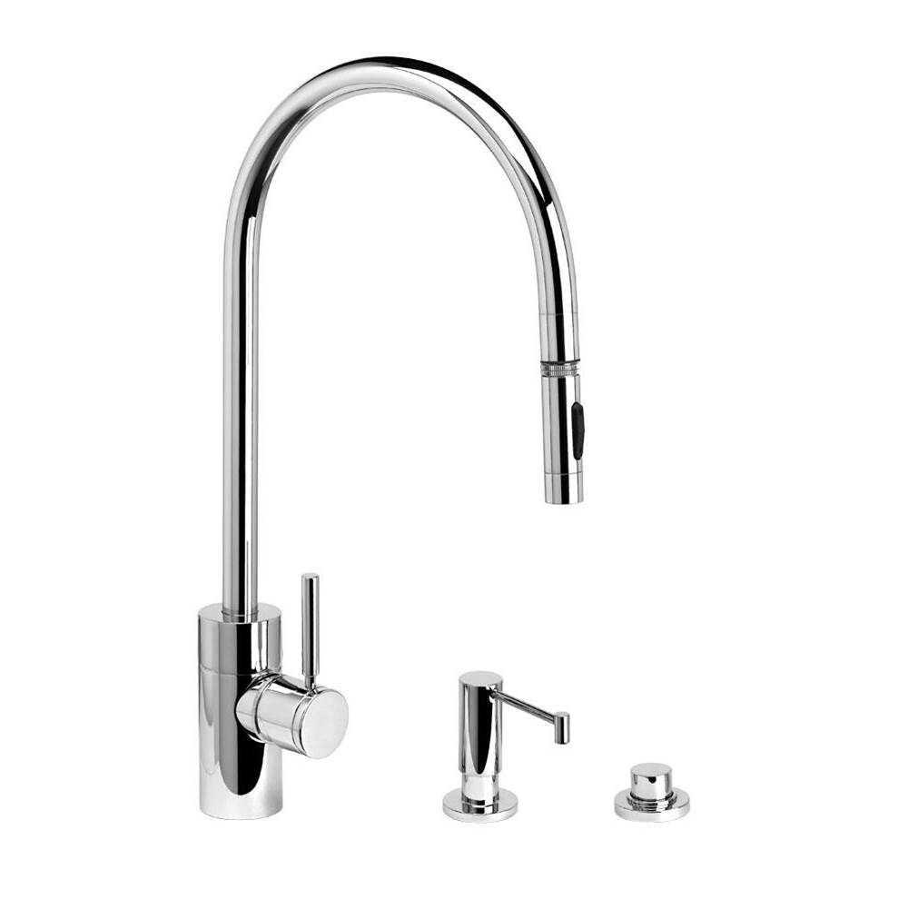 Waterstone Waterstone Contemporary Extended Reach PLP Pulldown Faucet - Toggle Sprayer - 3pc. Suite